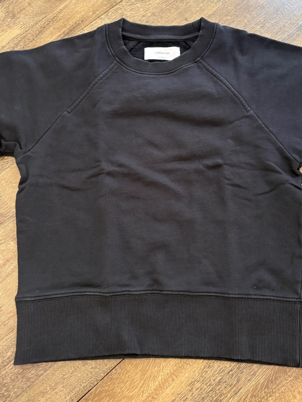 Soldout NYC Black Short-sleeve Raglan Sweatshirt Women's XS
